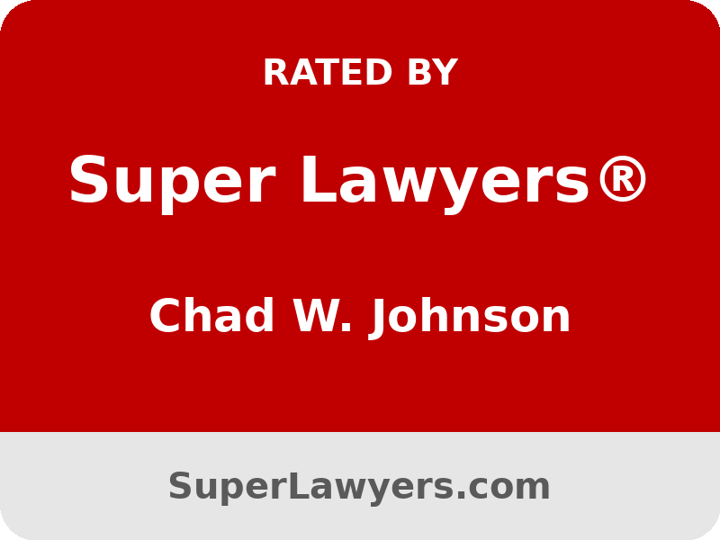 Super Lawyers badge for Chad W. Johnson